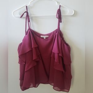 Rebecca Minkoff Cold Shoulder Ruffle Top